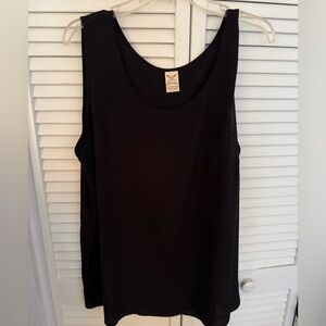 NWT Faded Glory basic black woven tank top, 2X